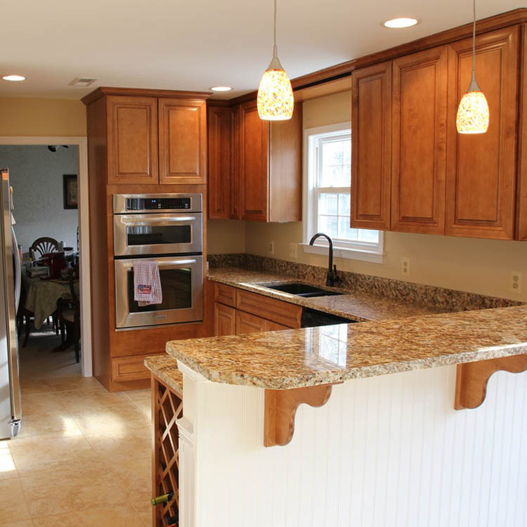 interior of kitchen with granite countertops